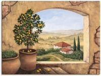 Artland Wandbild Fenster in der Toskana, Fensterblick (1 St), als Alubild,