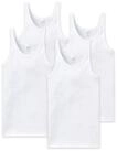 Schiesser Unterhemd Herren Unterhemd 4er Pack Baumwolle ESSENTIALS (Packung, 4er