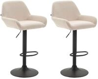 CLP Barhocker Braga Stoff (Set, 2er), drehbar und h&ouml;henverstellbar