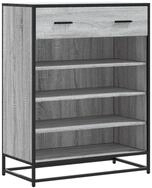 vidaXL Schuhregal Schuhschrank Grau Sonoma 75x38x97,5 cm Holzwerkstoff Metall,...