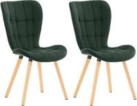 CLP Esszimmerstuhl Elda (2er Set), Samt, Stoff oder Kunstleder