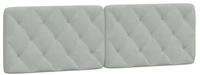 vidaXL Bett Kopfteil-Kissen Hellgrau 160 cm Samt (1-tlg)