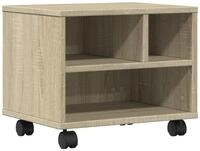 vidaXL Druckertisch Druckerst&auml;nder mit Rollen Sonoma-Eiche 41x32x34,5 cm