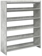 vidaXL Schuhregal Schuhregal Betongrau 80x25x100 cm Holzwerkstoff, 1-tlg.