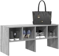 vidaXL Schuhschrank NA Schuhregal Stapelbar Grau Sonoma 89,5x30x40 cm