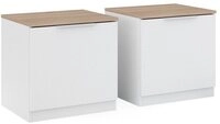 Vicco Nachtschrank Betti, Wei&szlig;/Sonoma, 50 x 50 cm 2er Set (2-St)