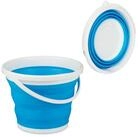 relaxdays Falteimer Faltbarer Eimer 10 Liter, blau