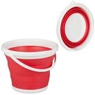 relaxdays Falteimer Faltbarer Eimer 10 Liter, rot