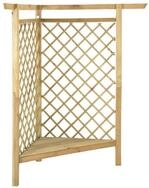vidaXL Pergola, Eckpergola mit Bank 166x81x174 cm Kiefernholz Impr&auml;gniert