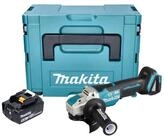 Makita Winkelschleifer DGA 520 T1JX1 18 V 125 mm X-LOCK Brushless + 1x Akku 5,0 Ah +