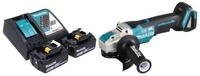 Makita Winkelschleifer DGA 520 RTX1 18 V 125 mm X-LOCK Brushless + 2x Akku 5,0 Ah +