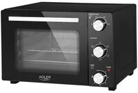 Adler Minibackofen AD 6024, 22 Liter, Schwarz, 0-230&deg;C, mit Timer-Endarbeitston und