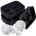 relaxdays Eisform Totenkopf Eisw&uuml;rfelform im 2er Set, (2-tlg)