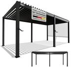Juskys Terrassendach Tahiti 3x5,9 m, BxT: 590x300 cm, Lamellendach, Pergola f&uuml;r