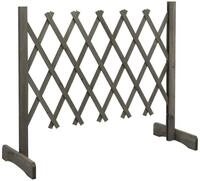 vidaXL Gartenzaun, Garten-Rankzaun Grau 120x60 cm Massivholz Tanne