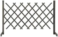 vidaXL Gartenzaun Garten-Rankzaun Grau 120x90 cm Massivholz Tanne, (1-St)