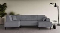 Home affaire Wohnlandschaft ARROS U-Form mit Wellenunterfederung, Ma&szlig;e B/T/H:
