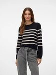 Vero Moda Rundhalspullover VMSABA PLAIN LS O-NECK PULLOVER GA NOOS