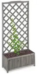 relaxdays Rankgitter Rankkasten mit Rankgitter grau, XL grau 70 cm x 150 cm x...