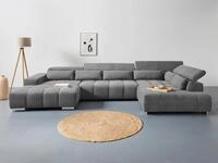 COTTA Wohnlandschaft Orion U-Form XXL, B: 409 cm, bequeme Wellenunterfederung,...