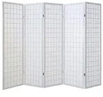 Homestyle4u Paravent Holz Raumteiler Trennwand Shoji Wei&szlig; Spanische Wand Sichtschutz