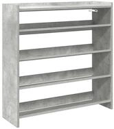 vidaXL Schuhregal Schuhregal Betongrau 80x25x81 cm Holzwerkstoff, 1-tlg.