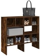 vidaXL Schuhschrank Schuhregale 2 Stk. Stapelbar R&auml;uchereiche 89,5x30x40 cm