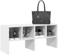 vidaXL Schuhschrank Schuhregal Stapelbar Wei&szlig; 89,5x30x40 cm