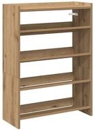 vidaXL Schuhregal Schuhregal Artisan-Eiche 60x25x81 cm Holzwerkstoff, 1-tlg.