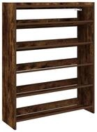 vidaXL Schuhregal Schuhregal R&auml;uchereiche 80x25x100 cm Holzwerkstoff, 1-tlg.