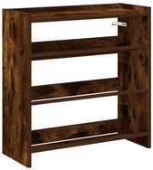 vidaXL Schuhregal Schuhregal R&auml;uchereiche 60x25x62 cm Holzwerkstoff, 1-tlg.