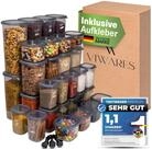 Viwares Vorratsdose Vorratsdosen Mix Eckig - SERIE PEGGY, Polypropylen, (Mix Eckig,