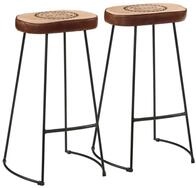 vidaXL Barhocker Barhocker 2 Stk. Dunkelbraun 44x37,5x78 cm (2 St)