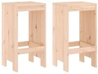 vidaXL Gartenstuhl Barhocker 2 Stk. 40x36x75 cm Massivholz Kiefer (2 St)