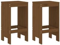 vidaXL Gartenstuhl Barhocker 2 Stk. Honigbraun 40x36x75 cm Massivholz Kiefer (2...