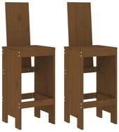 vidaXL Gartenstuhl Barhocker 2 Stk. Honigbraun 40x42x120 cm Massivholz Kiefer...