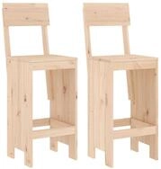 vidaXL Gartenstuhl Barhocker 2 Stk. 40x48,5x115,5 cm Massivholz Kiefer (2 St)