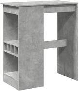 vidaXL Esstisch Bartisch mit Regal Betongrau 90x47,5x103,5 cm Holzwerkstoff...