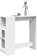 vidaXL Bartisch NA Bartisch mit Regal Wei&szlig; 101x40x103,5 cm Spanplatte