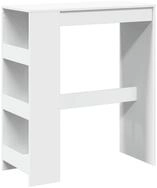 vidaXL Bartisch, Bartisch mit Regal Wei&szlig; 90x40x103,5 cm Holzwerkstoff