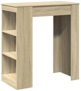vidaXL Esstisch Bartisch mit Regal Sonoma-Eiche 95x47x103,5 cm Holzwerkstoff (1-St)