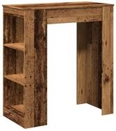vidaXL Esstisch Bartisch mit Regal Altholz-Optik 95x47x103,5 cm Holzwerkstoff (1-St)