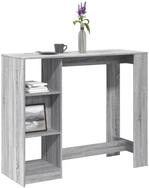 vidaXL Bartisch NA Bartisch Stehtisch Esstisch mit Regal Grau Sonoma...