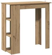 vidaXL Esstisch Bartisch mit Regal Artisan-Eiche 102x50x103,5 cm Holzwerkstoff (1-St)