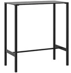 vidaXL Gartentisch Bartisch Schwarz 100x50x110 cm Pulverbeschichteter Stahl...