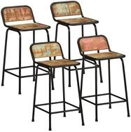 vidaXL Barhocker Barhocker 4 Stk. 46x35,5x80 cm Altholz Massivholz (4 St)