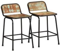 vidaXL Barhocker Barhocker 2 Stk. 46x35,5x70 cm Altholz Massivholz (2 St)