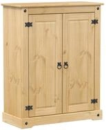 vidaXL Schuhregal Schuhschrank Corona 86x38,5x108 cm Massivholz Kiefer, 1-tlg.