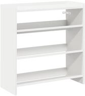 vidaXL Schuhregal Schuhregal Wei&szlig; 60x25x62 cm Holzwerkstoff, 1-tlg.