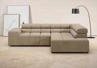 Home affaire Ecksofa Ancona, Ecksofa, incl. Kopfteilverstellung, Breite 249 cm,